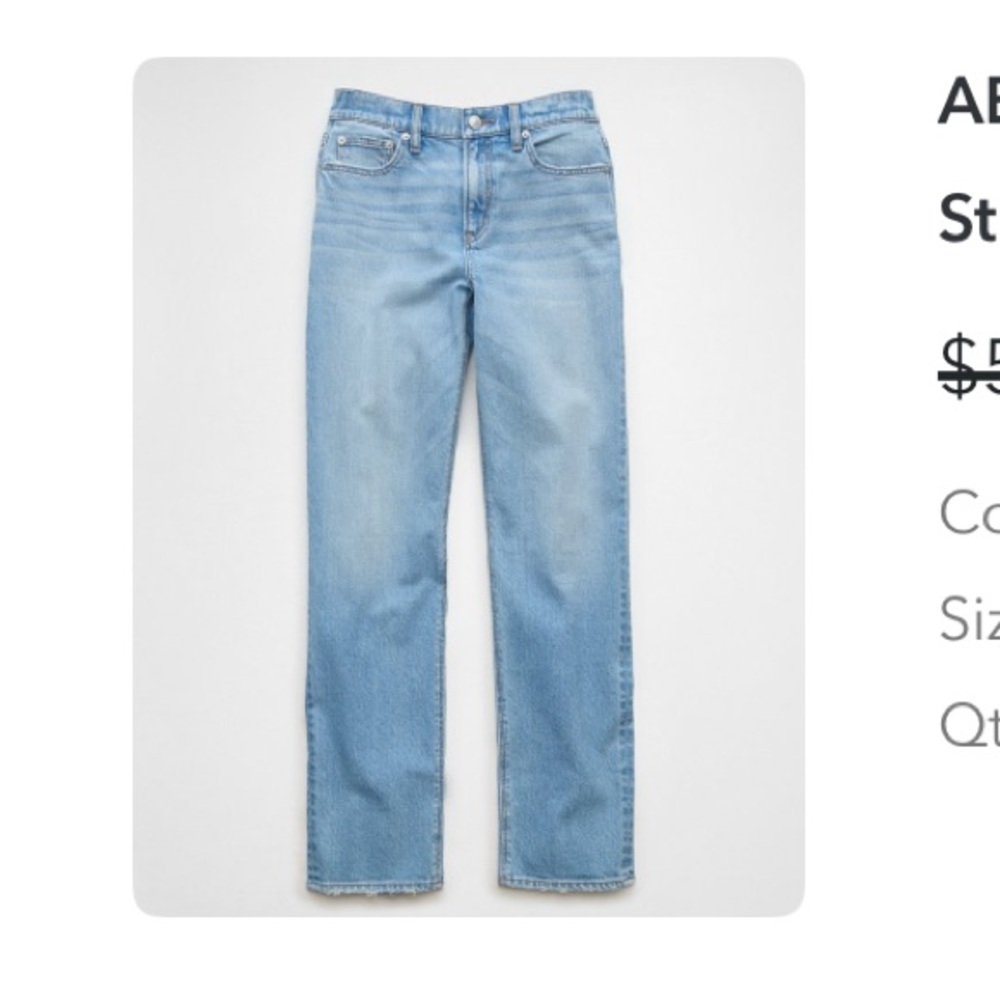 American Eagle Outfitters Women's High Rise Blue Jeans